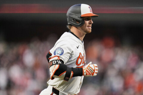 O’Hearn’s go-ahead, 3-run homer lifts Orioles over Guardians 6-2 for 1st series win this year